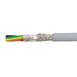 Alpha Wire EcoCable Mini Control Cable, 6 Cores, 0.09 mm², ECO, Screened, 30m, Grey mPPE Sheath, 28 AWG