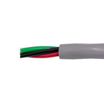 Alpha Wire Control Cable, 6 Cores, 0.81 mm², Unscreened, 305m, Grey PVC Sheath, 18 AWG