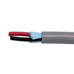 Alpha Wire Control Cable, 3 Cores, 0.81 mm², Unscreened, 305m, Grey PVC Sheath, 18 AWG