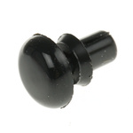 5.1mm Black Plain Nylon Snap Rivet, 3mm diameter, 1 → 2 mm Thickness