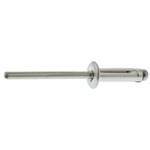 17.5mm Plain Aluminium Alloy Blind Rivet, 4.97mm diameter, 0 → 6.35 mm Thickness
