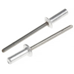 12.5mm Plain Aluminium Alloy Blind Rivet, 4mm diameter, 6.4 → 7.9 mm Thickness