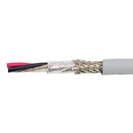 Alpha Wire EcoCable Mini Control Cable, 6 Cores, 0.38 mm², ECO, Screened, 30m, Grey mPPE Sheath, 22 AWG