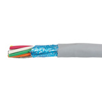 Alpha Wire EcoCable Mini Control Cable, 8 Cores, 0.38 mm², ECO, Screened, 30m, Grey mPPE Sheath, 22 AWG
