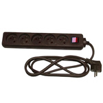 RS PRO 4m 5 Socket Type E - French Extension Lead, 250 V