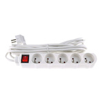 RS PRO 4m 5 Socket Type E - French Extension Lead, 230 V ac