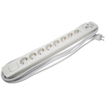 RS PRO 5m 8 Socket Schuko Extension Lead, 250 V