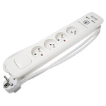 RS PRO 1.5m 4 Socket Type E - French Extension Lead, 250 V