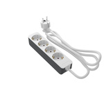 RS PRO 5m 4 Socket Schuko Socket, 250 V, IP20