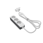 RS PRO 4m 3 Socket Type E - French Trailing Socket, 250 V, IP20