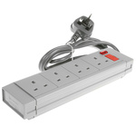 RS PRO 2m 4 Socket Type G - British Extension Lead, 250 V ac