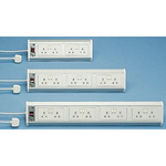 Schneider Electric 2m 8 Socket Type G - British Extension Lead, 240 V ac