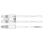 TE Connectivity, SlimSeal SSL Male 3 Way Cable Assembly with a 0.1m Cable, 250 V ac/dc