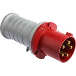 ABB, Tough & Safe IP44 Red Cable Mount 3P+N+E Industrial Power Plug, Rated At 63.0A, 415.0 V
