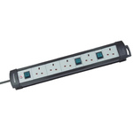 brennenstuhl 3m 5 Socket Type G - British Extension Lead, 230 V, IP20