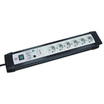brennenstuhl 3m 6 Socket Type F - German Schuko Extension Lead, 230 V, IP20