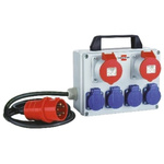 brennenstuhl 2m 2 + 4 Socket Type E - French Extension Lead, 230 V, 400 V, IP44