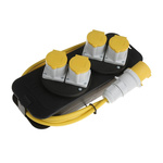 brennenstuhl 2m 4 Socket BS4343/EN60309 110V-16A Extension Lead, 110 V, IP44