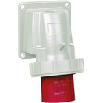 Legrand, P17 Tempra Pro IP66, IP67 Red Wall Mount 3P+E Right Angle Industrial Power Plug, Rated At 32.0A, 415.0 V