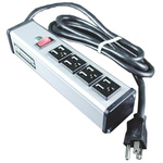 Wiremold 1.8m 4 Socket NEMA 5-15R Extension Lead, 120 V