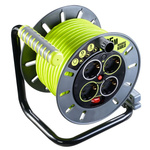 RS PRO 25m 4 Socket Type F - German Schuko Cable Reel, 240 V