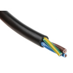 RS PRO 3 Core Power Cable, 0.75 mm², 100m, Black PVC Sheath, 3183Y, 6 A, 500 V
