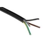 RS PRO 4 Core Power Cable, 0.75 mm², 100m, Black PVC Sheath, 3184Y, 6 A, 500 V
