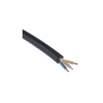 RS PRO 3 Core Power Cable, 2.5 mm², 50m, Black Rubber Sheath, 24 A, 300 V, 500 V