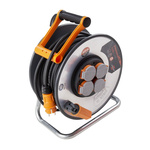 brennenstuhl 40m 4 Socket Type F - German Schuko Cable Reel, 230 V ac, IP44