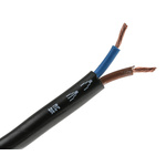 RS PRO 2 Core Power Cable, 2.5 mm², 100m, Black PVC Sheath, 3182Y, 25 A, 300 V, 500 V