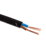 RS PRO 2 Core Power Cable, 0.75 mm², 100m, Black PVC Sheath, 2192Y, 6 A, 300 V