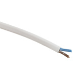 RS PRO 2 Core Power Cable, 0.5 mm², 100m, White PVC Sheath, 2192Y, 3 A, 300 V