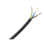 RS PRO 3 Core Power Cable, 0.75 mm², 100m, Black PVC Sheath, 3183Y, 6 A, 300 V, 500 V