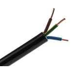 RS PRO 3 Core Power Cable, 2.5 mm², 50m, Black PVC Sheath, NYY-J, 1 kV