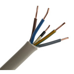 RS PRO 5 Core Power Cable, 2.5 mm², 50m, Grey PVC Sheath, NYM-J, 500 V
