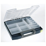 Raaco 12 Cell Blue PC, PP Compartment Box, 55mm x 354mm x 323mm