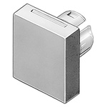 Yellow Rectangular Push Button Lens for use with Series 51 Switches