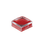 Red/Clear Push Button Cap, for use with UB2 Series Non-illuminated Pushbuttons, Sculptured Cap