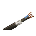 RS PRO 4 Core Power Cable, 16 mm², 50m Armoured, Black PVC Sheath, 600/1000 V
