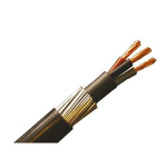 RS PRO 3 Core Power Cable, 1.5 mm², 100m Armoured, Black PVC Sheath, 600/1000 V