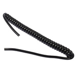 RS PRO 18 Core Power Cable, 0.14 mm², 0.5m, Black TPU Sheath, Coiled, 250 V