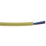 RS PRO 2 Core Power Cable, 0.75 mm², 600mm, Yellow TPU Sheath, Coiled, 300/500 V