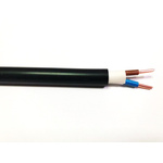 RS PRO 2 Core Power Cable, 1.5 mm², 100m, Black PVC Sheath, 26 A, 1 kV, 600 V