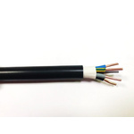 RS PRO 5 Core Power Cable, 2.5 mm², 100m, Black PVC Sheath, 32 A, 1 kV, 600 V
