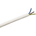 RS PRO 3 Core Power Cable, 0.75 mm², 25m, White Silicone Sheath, High Temperature, 6.5 A, 450 V