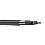 AXINDUS 12 Core Armoured Cable, 1.5 mm², 100m Armoured, Black Polyvinyl Chloride PVC Sheath, Armoured, 1 kV