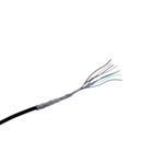 MICROWIRES 8 Core Power Cable, 0.13 mm2, 50m Armoured, Black Thermoplastic Polyurethane TPU Sheath, Shielded, 600 V