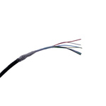 MICROWIRES 7 Core Power Cable, 0.08 mm2, 50m Armoured, Black Thermoplastic Polyurethane TPU Sheath, Shielded, 600 V