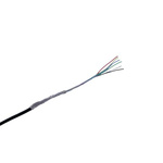MICROWIRES 6 Core Power Cable, 0.05 mm2, 50m Armoured, Black Thermoplastic Polyurethane TPU Sheath, Shielded, 600 V