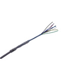 MICROWIRES 8 Core Power Cable, 0.13 mm2, 50m Armoured, White Thermoplastic Elastomers TPE Sheath, Shielded, 600 V